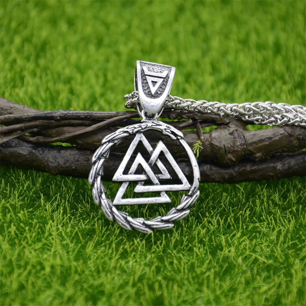 Vintage Dragon Necklace Pendant Gothic Accessories Amulet Viking Runes Jewelry Necklace Women Men