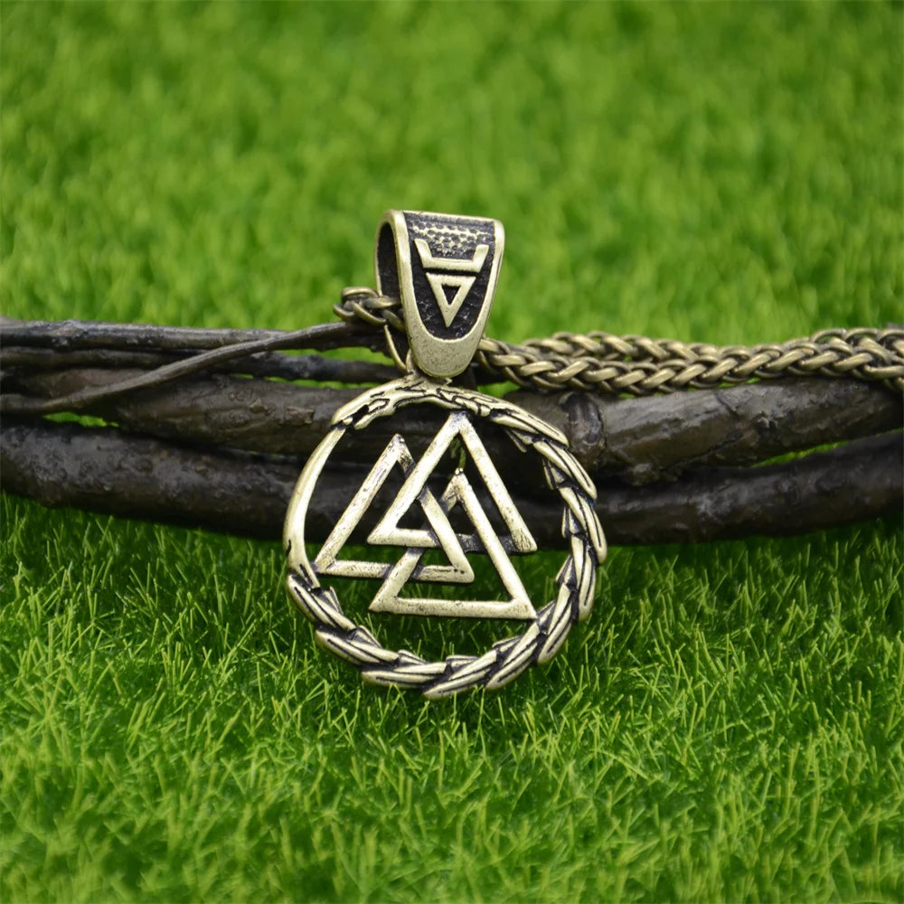 Vintage Dragon Necklace Pendant Gothic Accessories Amulet Viking Runes Jewelry Necklace Women Men